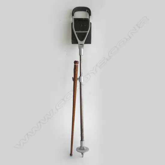 SHOOTING STICK L.840mm + LEATHER WHIP L.545mm