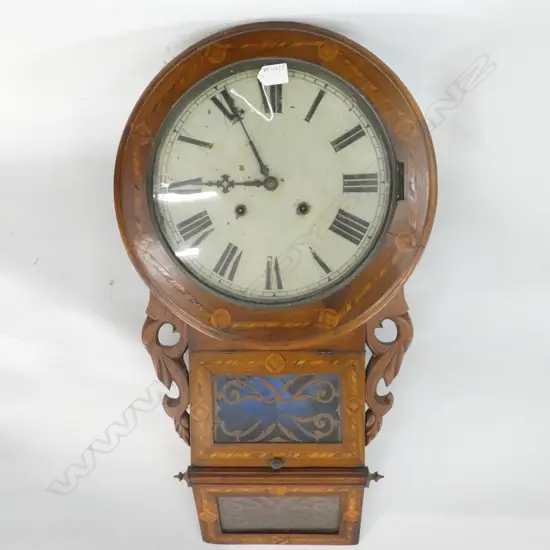 ANTIQUE INLAID WALL CLOCK H.730mm