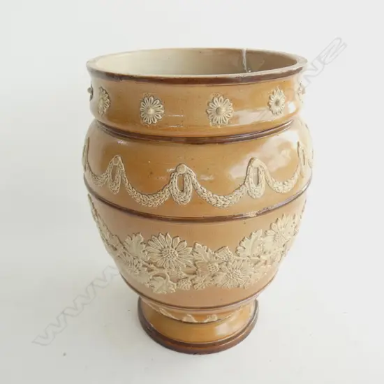 DOULTON LAMBETH VASE SHAPED LAMP BASE C1884  H 230MM