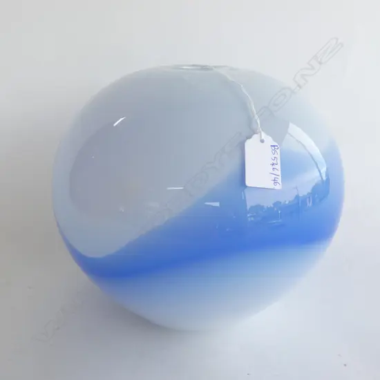 LARGE ART GLASS ROUND VASE H.210mm