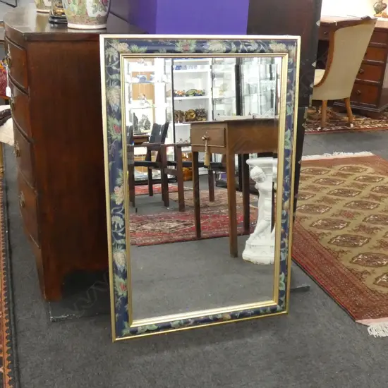 LG BEVELLED WALL MIRROR - DECORATIVE FLOWER FRAME 680 X 1020MM