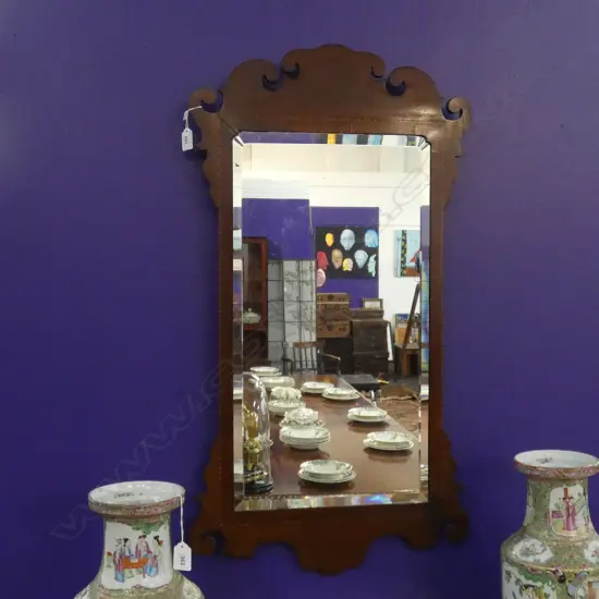 GEORGE III BEVELLED FRETWORK MIRROR 905x485mm