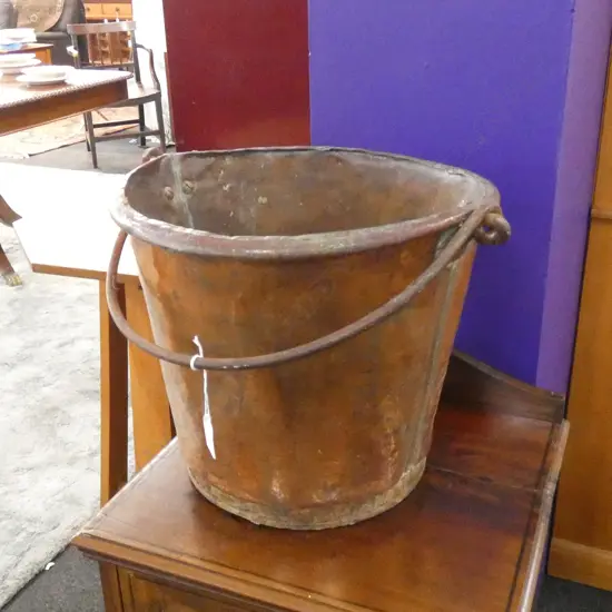 OLD COPPER BUCKET H.310mm
