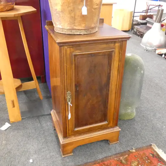 ANTIQUE MAHOGANY BEDSIDE CABINET...