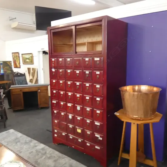 CHINESE APOTHECARY SPICE CABINET...