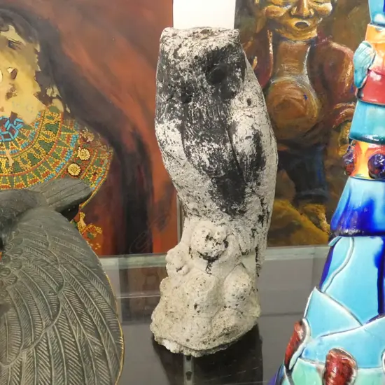 CONCRETE OWL GARDEN ORNAMENT H 400MM