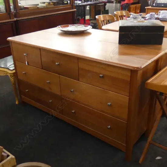 RIMU 7 DRAWER LOW BOY DRESSER 1500x445x820mm