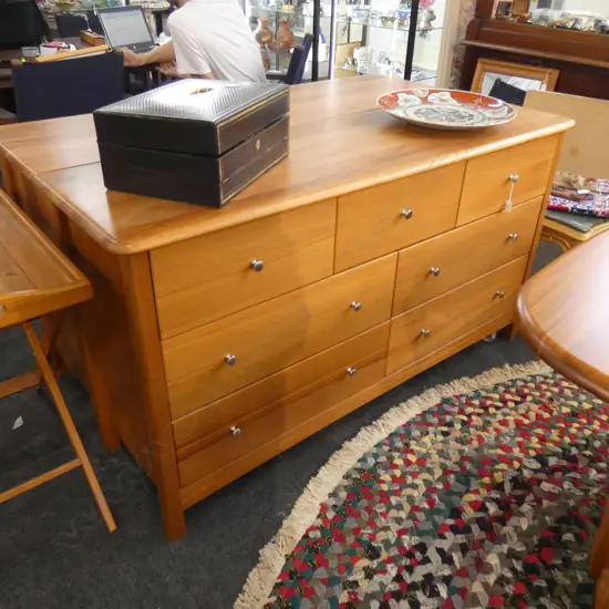 RIMU 7 DRAWER LOW BOY DRESSER 1500x445x820mm