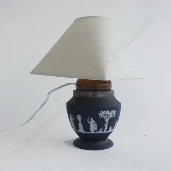 BLACK WEDGWOOD LAMP H.330mm