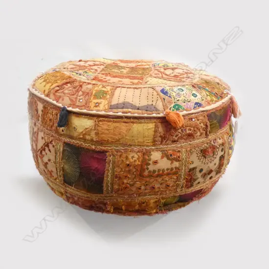 BOHO PATCHWORK POOF DIA 600MM