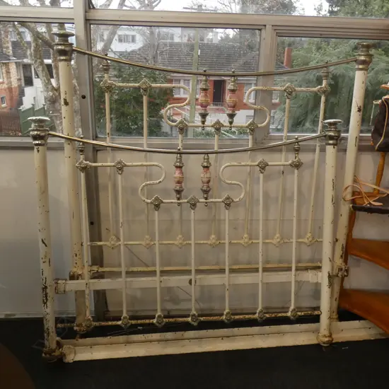 VICTORIAN FANCY DOUBLE BED; 2 ENDS + RAILS
