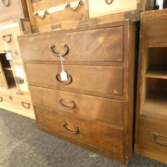 OLD SMALL JAPANESE COLLECTOR'S CABINET