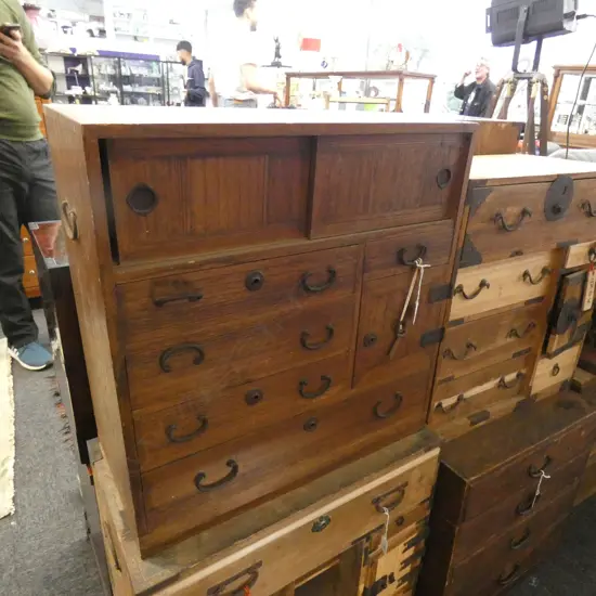 OLD SMALL JAPANESE COLLECTOR'S CABINET