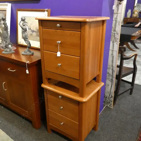 PR OF RIMU BEDSIDE CABINETS