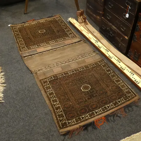 VINTAGE HAND WOVEN SADDLE BAG...