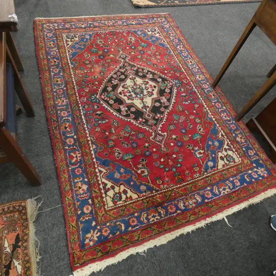 HAND KNOTTED WOOL PILE RUG...