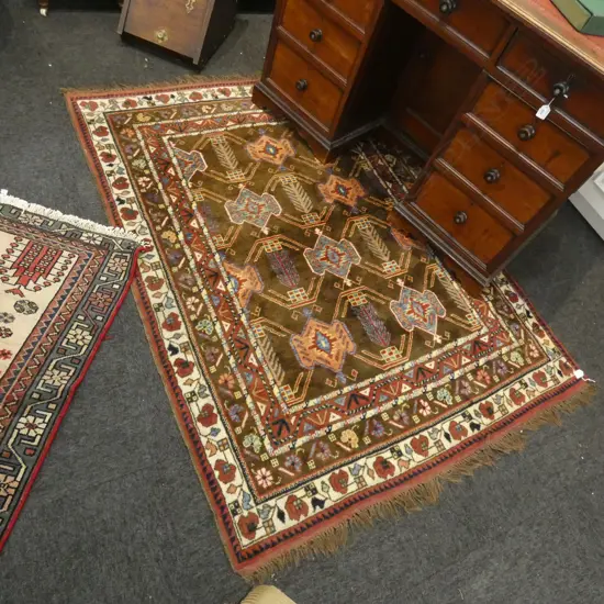 HAND KNOTTED ALL WOOL RUG 1700x1300mm