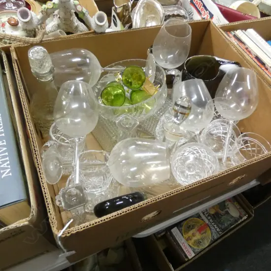 BOX LOT ASST. CRYSTAL ETC