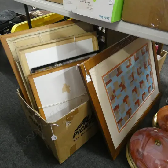 BOX LOT 7 ASST. ARTWORKS INCL. JOYCE CHITTY