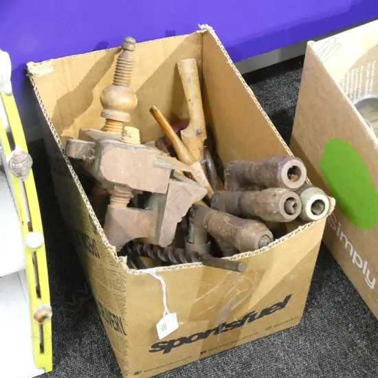 BOX OLD TOOLS INCL BRACES 