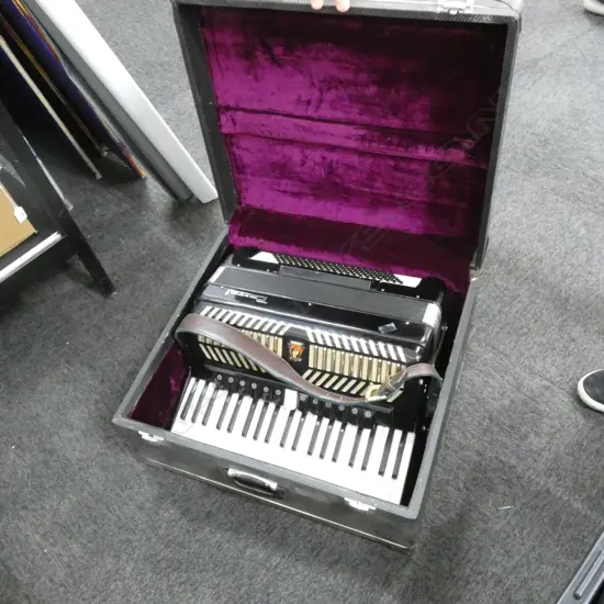PARROT PIANO ACCORDION IN CASE 