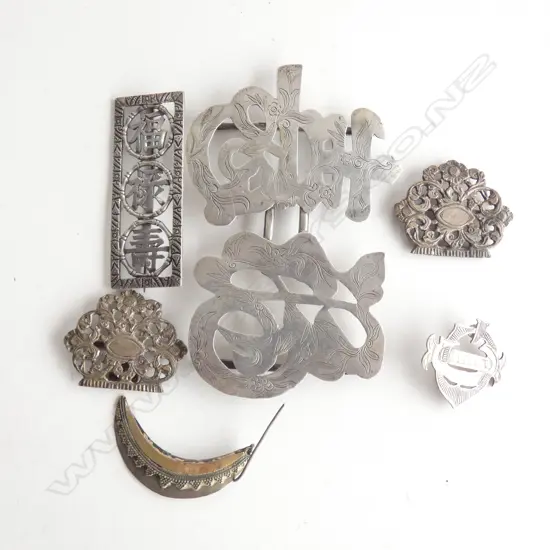 ASST. SILVER JEWELLERY; ORIENTAL BUCKLE ETC