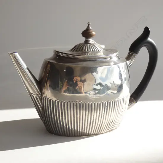 STG SILVER TEAPOT; LONDON LAST QUARTER OF 19thC 423 GRAMS 