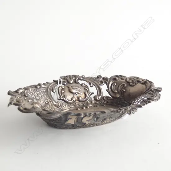 STG SILVER PIERCED DISH; LONDON 1905 69 GRAMS