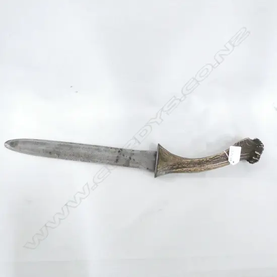 BESPOKE HUNTERS KNIVE HORN HANDLE L.510mm