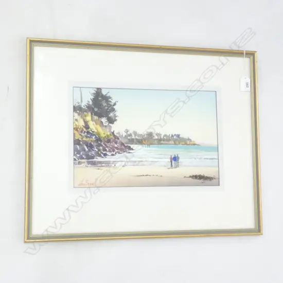 JOHN BRASELL W/C 'CAROLINE BAY CONVERSATION' 215x325mm