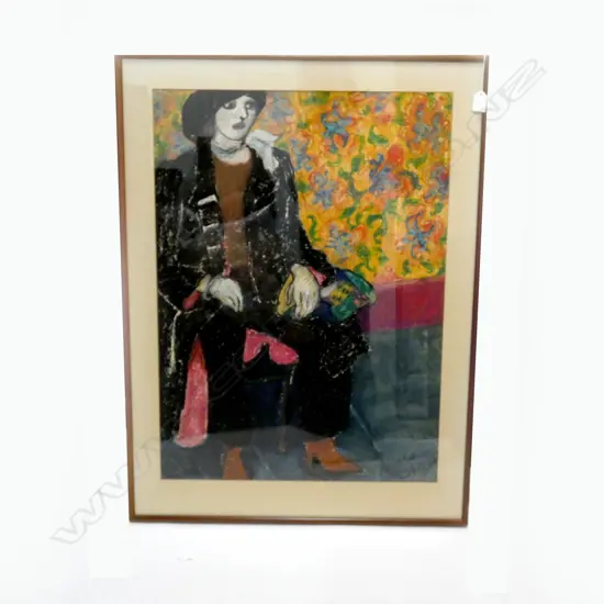 ANDREA STEVENS FRAMED PASTEL 1978 740X540MM