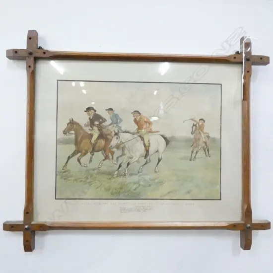 HUNTING PRINT IN OXFORD FRAME 400x490mm overall size