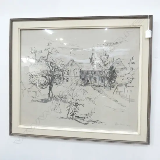 SHONA MCFARLANE 'OLD MISSION - NEW CALEDONIA' MIXED MEDIA 480x570mm