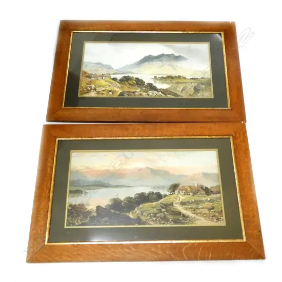 2 EDWIN PENLEY LITHOGRAPHS 1880 365x730mm OAK FRAMES