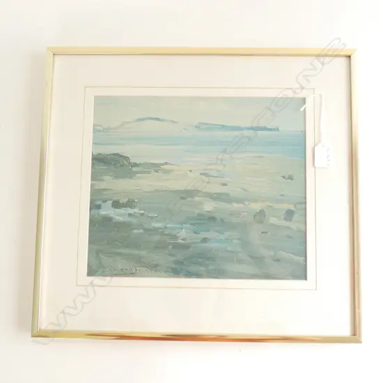 CLAUS EDWARD FRISTROM LITHO PRINT 'MOTOTAPU ISLAND' 26X31cm