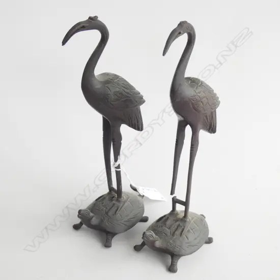 PR BRASS BIRDS ON TURTLES H.250mm ONE AF