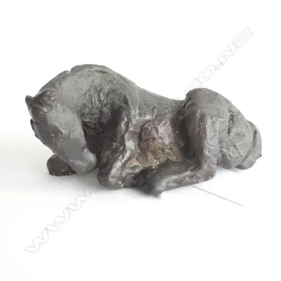 OLD BRONZE HORSE SCULPTURE SLEEPING POSE