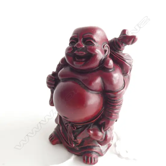 RESIN LAUGHING TRAVELLING BUDDHA H.95mm