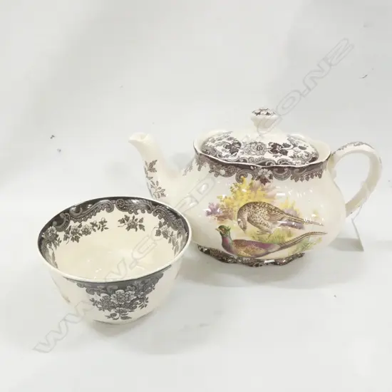 PALISSY 'GAME SERIES' TEAPOT & SUGAR