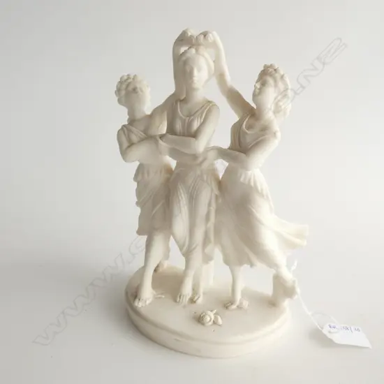 CARVED STATUE OF THE THREE GRACES H.235mm