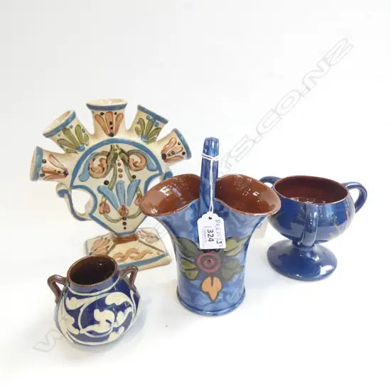 4 PCES BLUE TORQUAY WARE