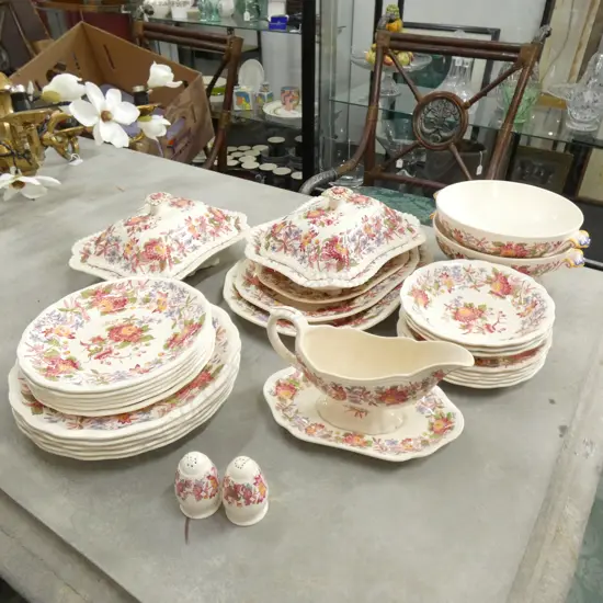 SPODE ASTER PART DINNER SET - 28 PCS