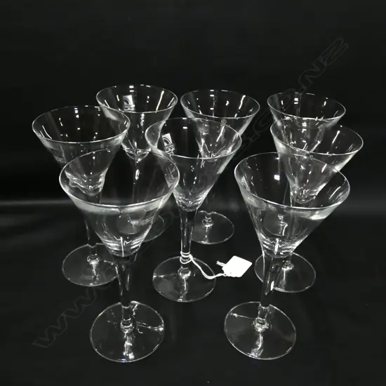 SET 8 LUIGI BORMIOLI LIGHT & MUSIC MARTINI CRYSTAL GLASSES ...
