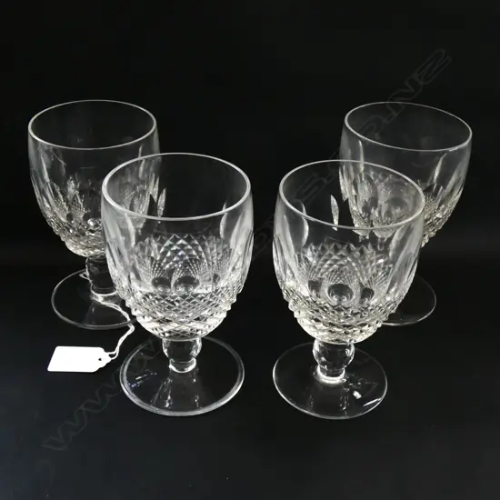 SET OF 4 WATERFORD CRYSTAL COLLEEN CLARET GLASSES