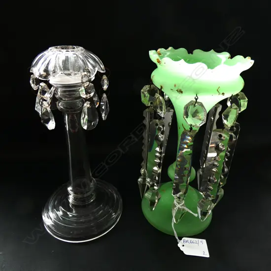 2 VICTORIAN LUSTRES H.220mm