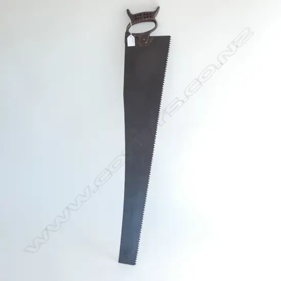 VINTAGE SAW METAL HANDLE L.855mm