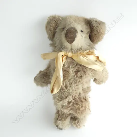 OLD KOALA TOY JOINTED ARMS LEATHER PADS GLASS EYES L.430mm
