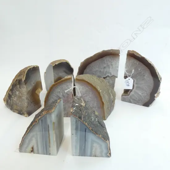 4 PRS CRYSTAL GEODES BOOKENDS H.160mm