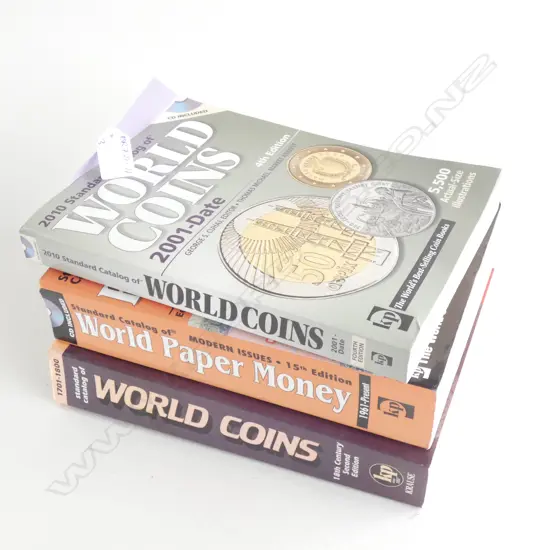 3 COLLECTORS CATALOGUES -  2 X WORLD COINS / WORLD PAPER MONEY 