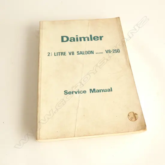 1962 DAIMLER V8 SALOON SERVICE MANUAL 